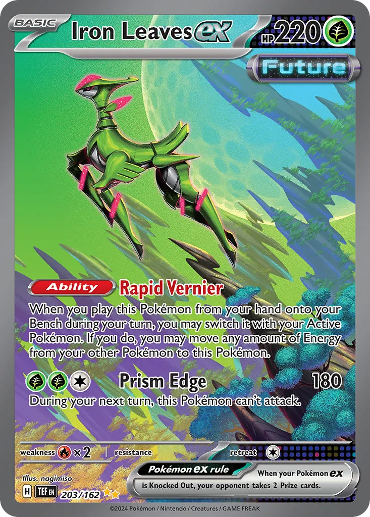 Iron Leaves ex #203, Temporal Forces Special Illustration Rare