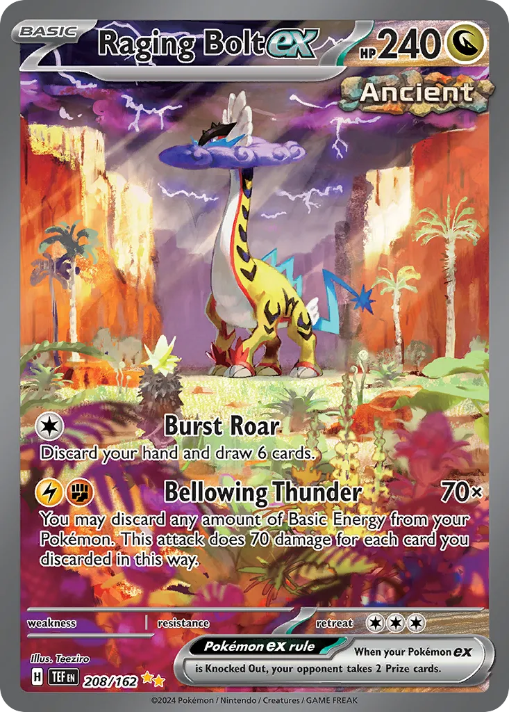Raging Bolt ex #208, Temporal Forces Special Illustration Rare