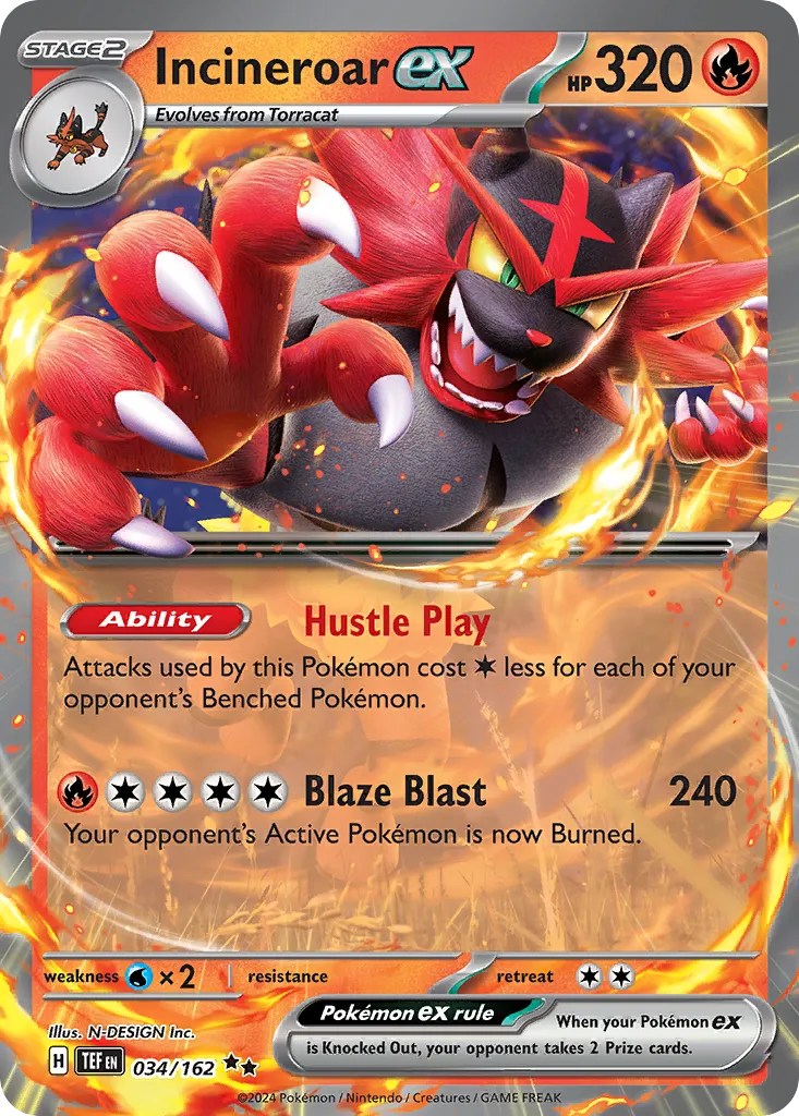 Incineroar ex #34, Temporal Forces