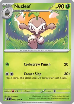 Nuzleaf #4, Reverse Holo