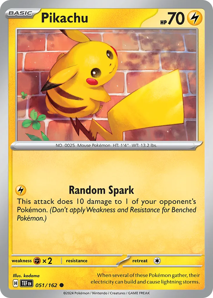 Pikachu #51, Temporal Forces Reverse Holo