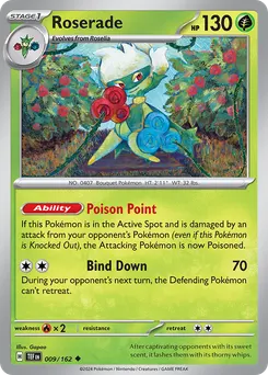 Roserade #9, Reverse Holo
