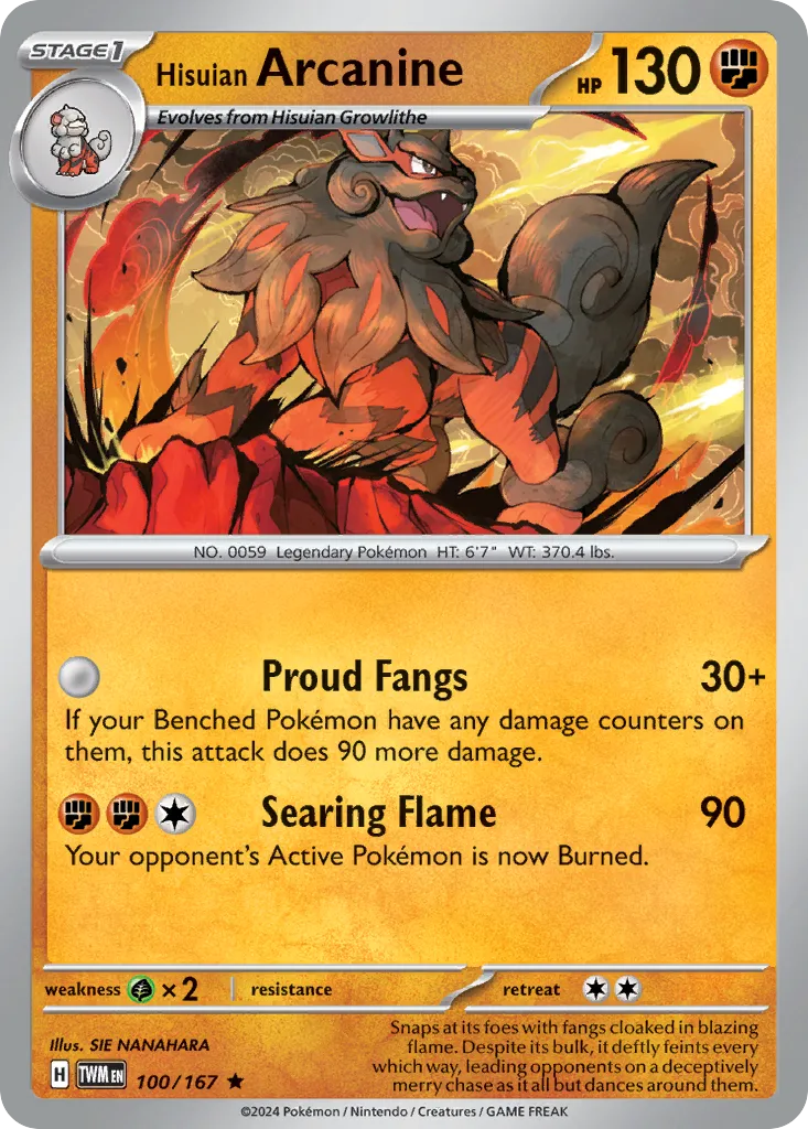 Hisuian Arcanine #100, Twilight Masquerade