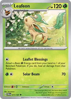 Leafeon #11, Reverse Holo