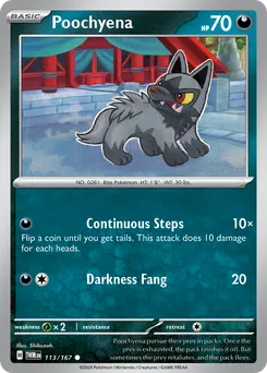 Poochyena #113, Reverse Holo