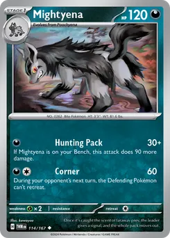 Mightyena #114, Reverse Holo