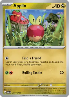 Applin #126, Reverse Holo