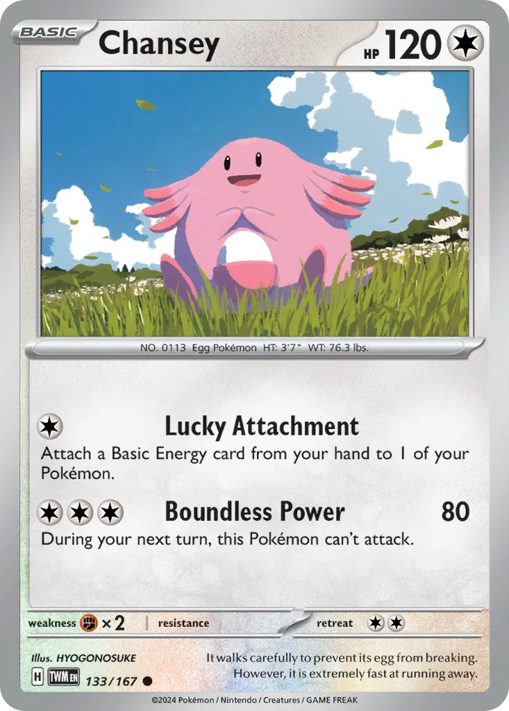 Chansey #133, Twilight Masquerade Reverse Holo