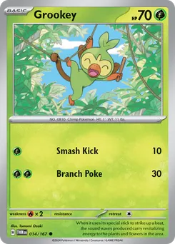 Grookey #14, Reverse Holo