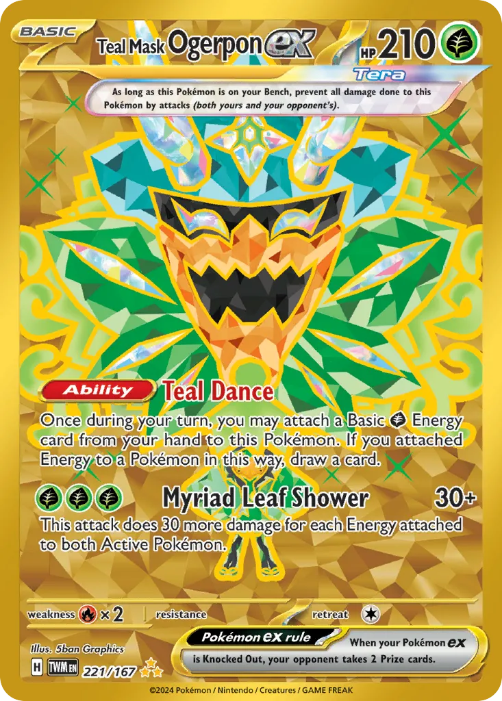 Teal Mask Ogerpon ex #221, Twilight Masquerade