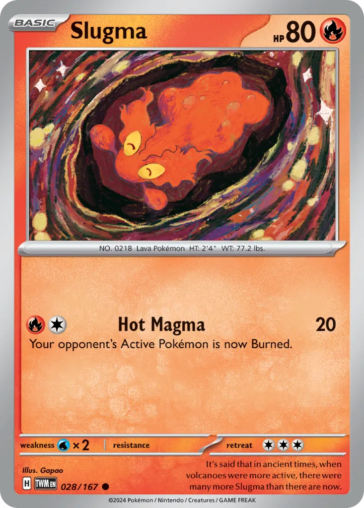 Slugma #28, Twilight Masquerade Reverse Holo