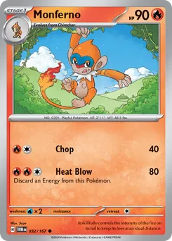Monferno #32, Reverse Holo