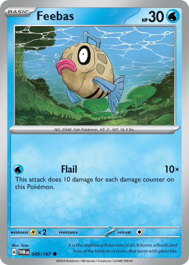 Feebas #49, Twilight Masquerade Reverse Holo