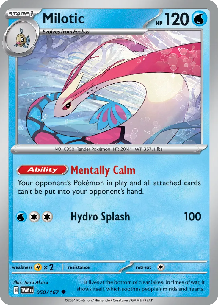 Milotic #50, Twilight Masquerade Reverse Holo
