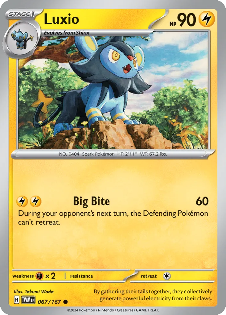 Luxio #67, Twilight Masquerade Reverse Holo