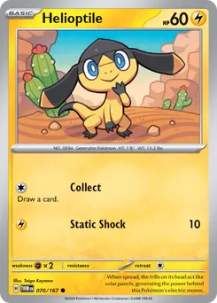 Helioptile #70, Reverse Holo