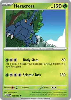 Heracross #8, Reverse Holo