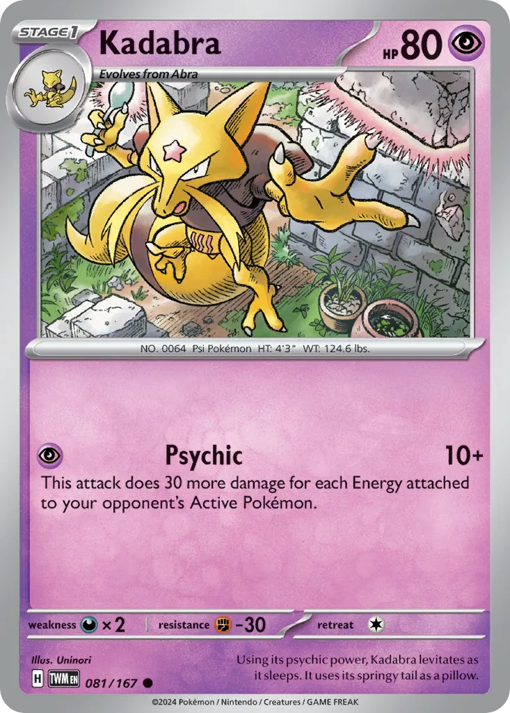Kadabra #81, Twilight Masquerade Reverse Holo