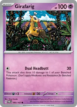 Girafarig #83, Reverse Holo