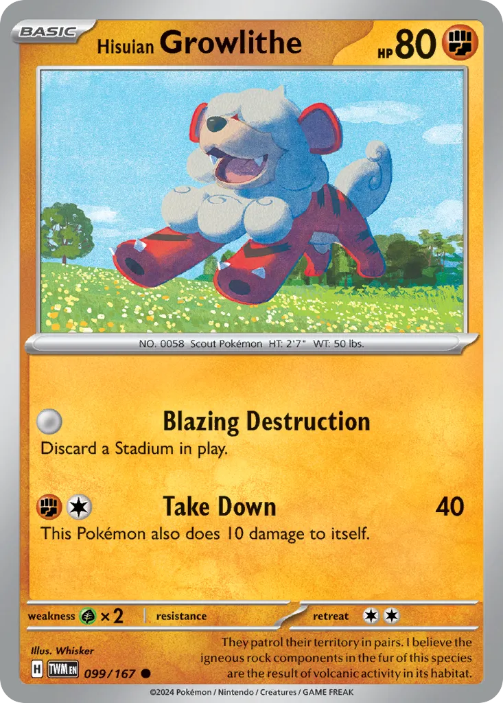 Hisuian Growlithe #99, Twilight Masquerade