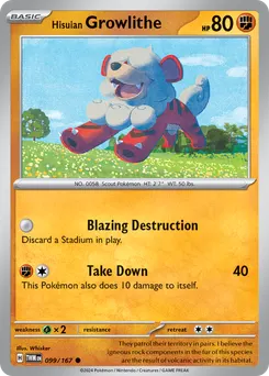 Hisuian Growlithe #99, Reverse Holo