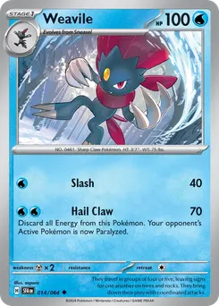 Weavile #14, Reverse Holo
