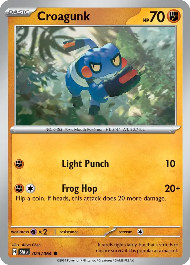 Croagunk #23, Shrouded Fable Reverse Holo
