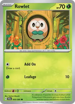 Rowlet #3, Reverse Holo