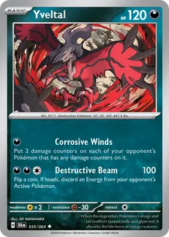 Yveltal #35, Reverse Holo