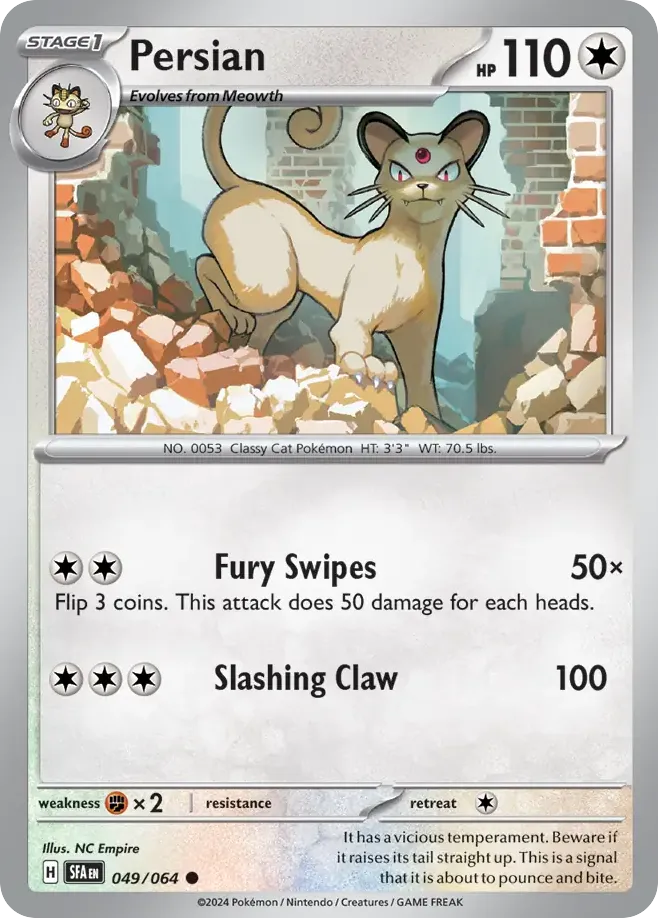 Persian #49, Shrouded Fable Reverse Holo