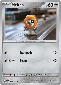 Meltan #102, Reverse Holo
