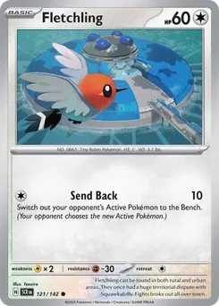 Fletchling #121, Reverse Holo