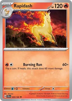 Rapidash #20, Reverse Holo