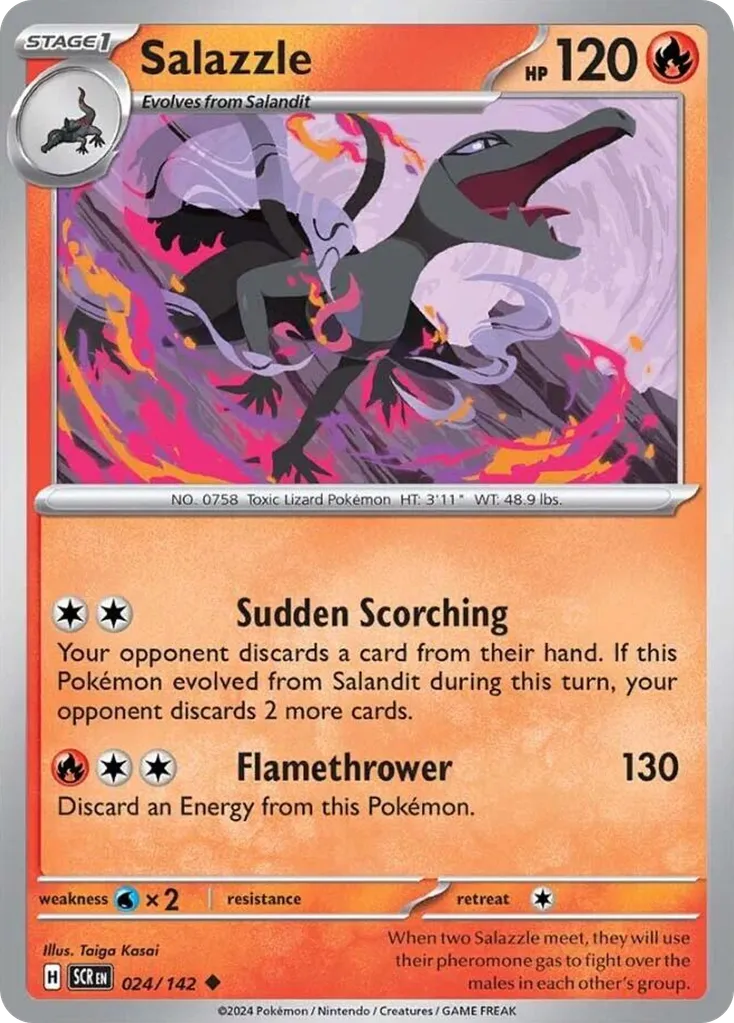 Salazzle #24, Stellar Crown Reverse Holo