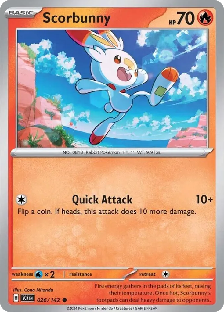 Scorbunny #26, Stellar Crown Reverse Holo