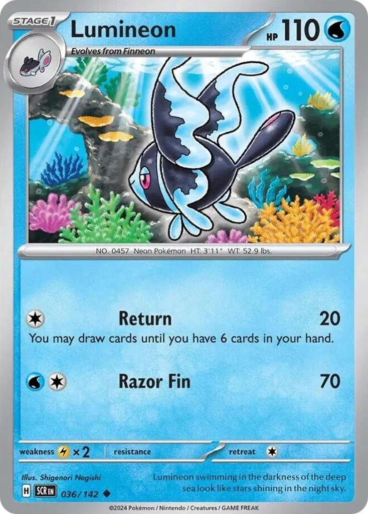 Lumineon #36, Stellar Crown Reverse Holo