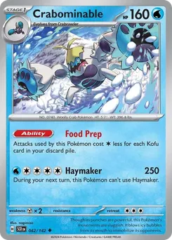 Crabominable #42, Reverse Holo
