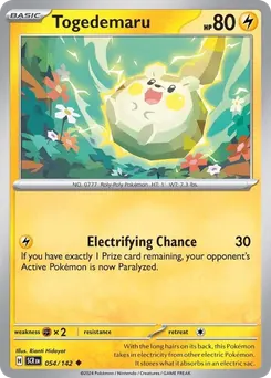 Togedemaru #54, Reverse Holo