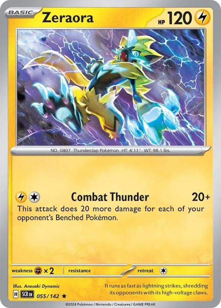 Zeraora #55, Stellar Crown Reverse Holo
