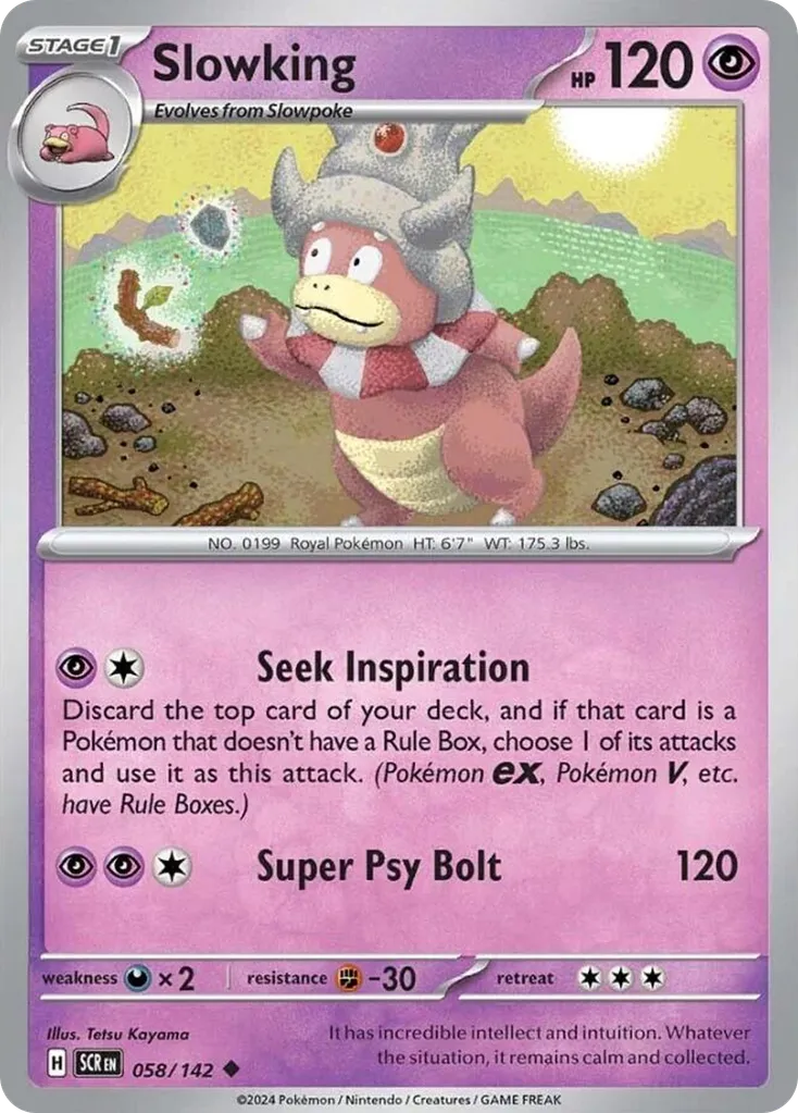 Slowking #58, Stellar Crown Reverse Holo