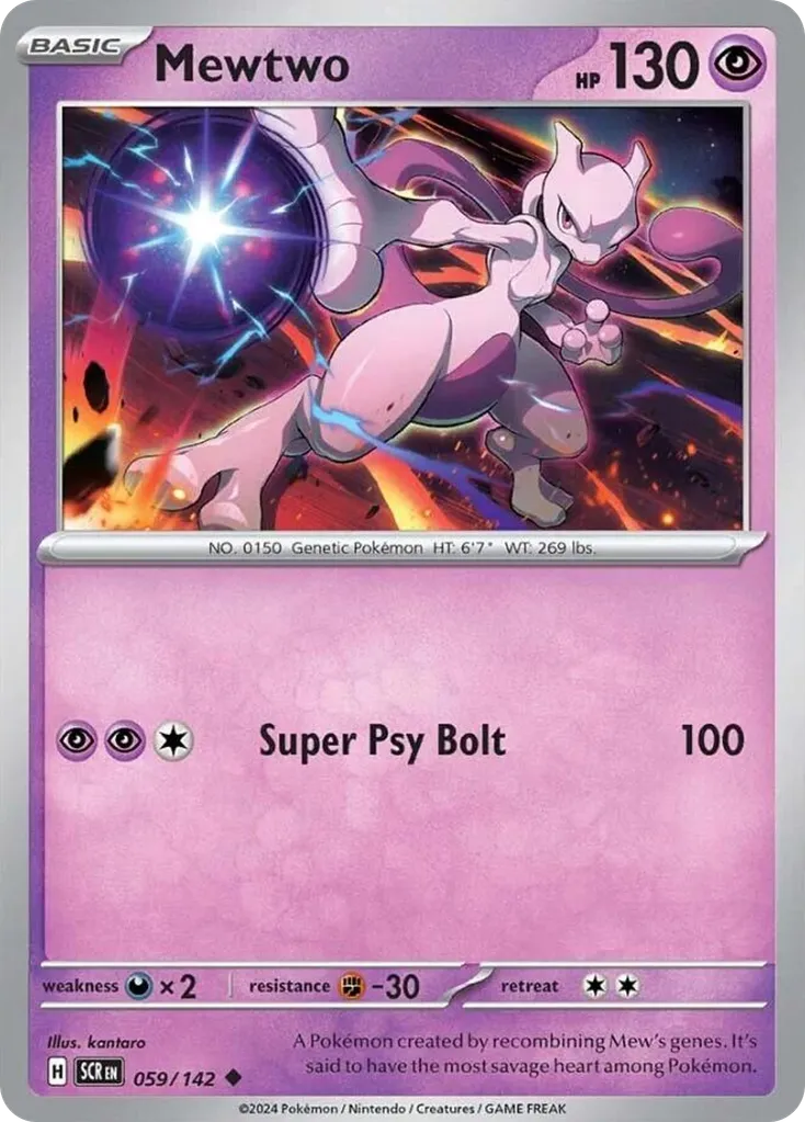 Mewtwo #59, Stellar Crown Reverse Holo