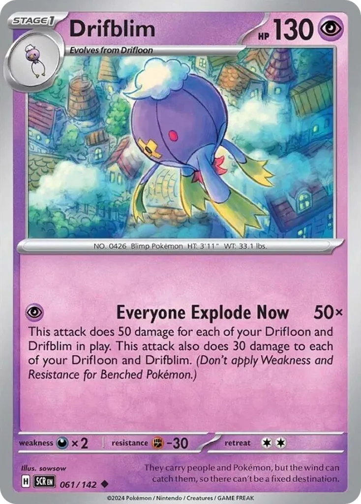 Drifblim #61, Stellar Crown Reverse Holo