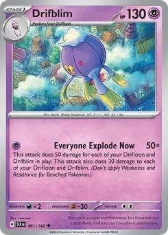Drifblim #61, Reverse Holo