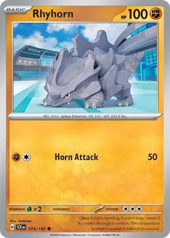 Rhyhorn #74, Reverse Holo