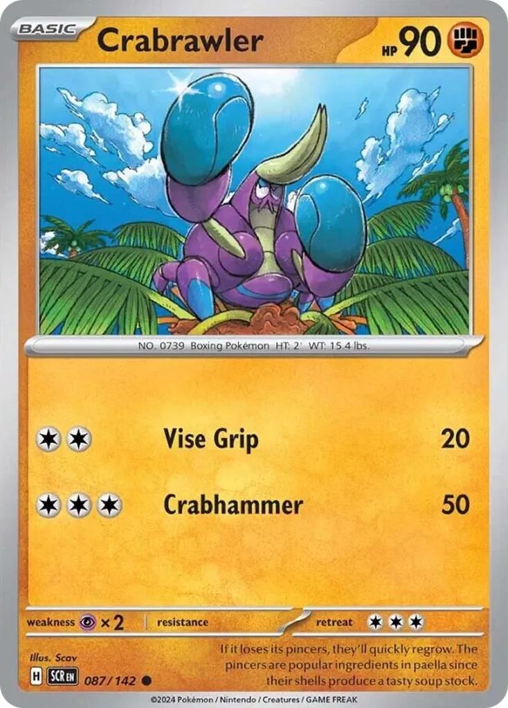 Crabrawler #87, Stellar Crown Reverse Holo