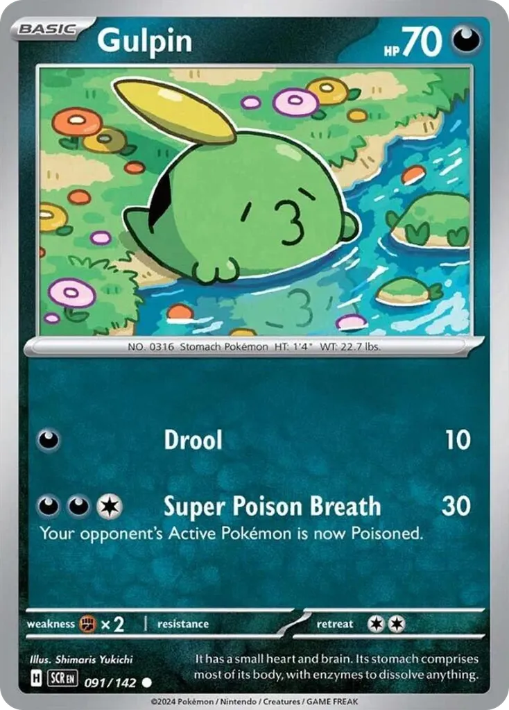 Gulpin #91, Stellar Crown Reverse Holo