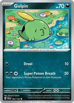 Gulpin #91, Reverse Holo