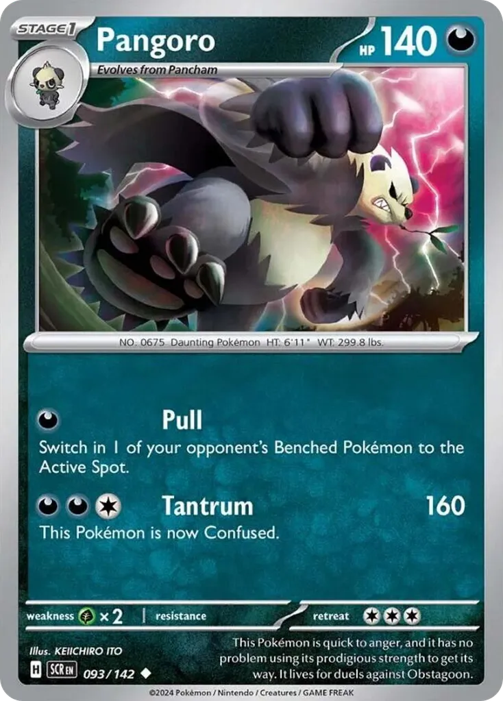 Pangoro #93, Stellar Crown Reverse Holo