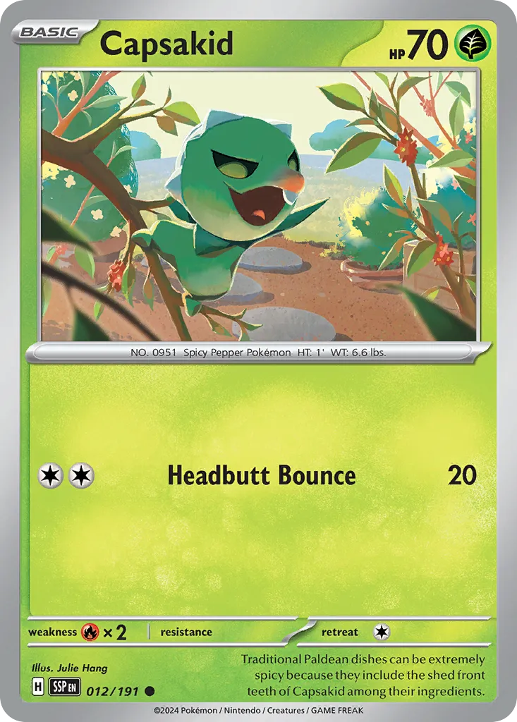 Capsakid #12, Surging Sparks Reverse Holo