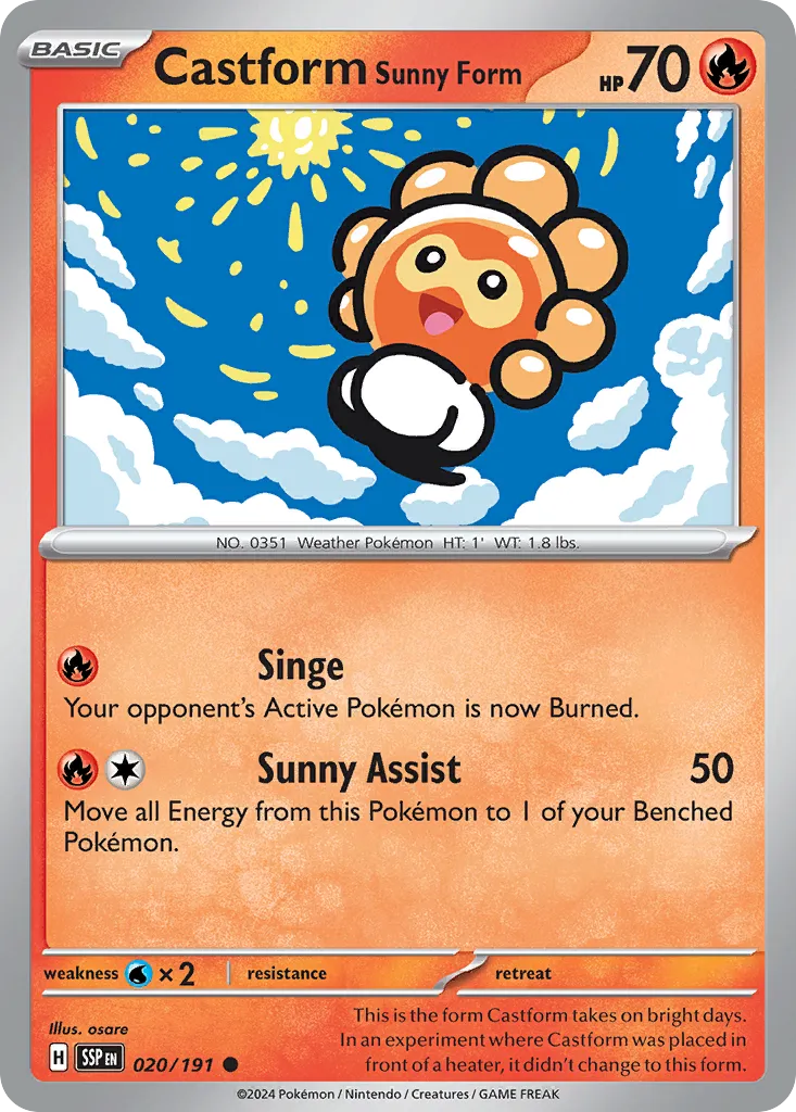 Castform Sunny Form #20, Surging Sparks